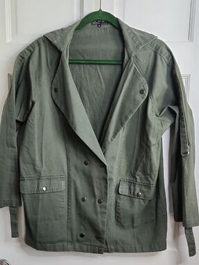 P O L Olive Green Shirt Jacket